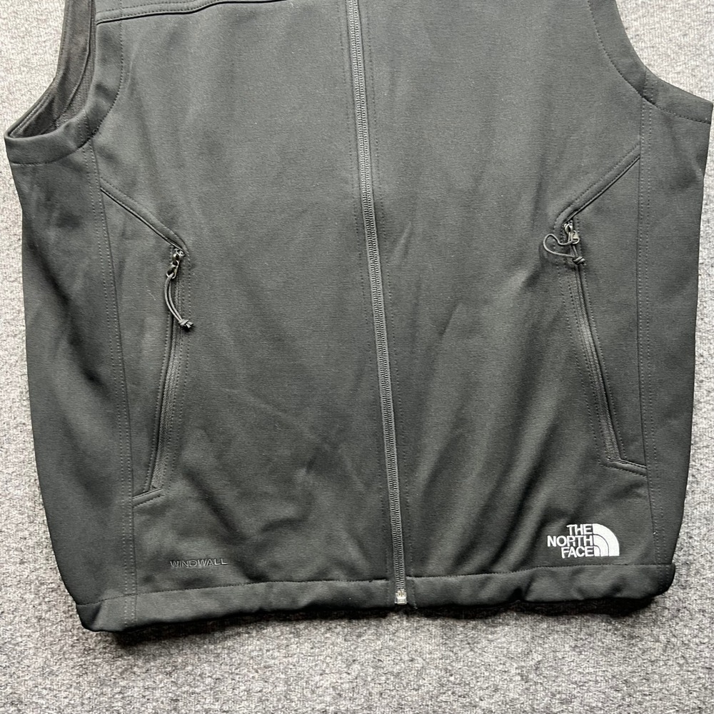 The North Face Vest Mens Medium Black WindWall Softshell Hollister Logo Full Zip - Picture 8 of 16